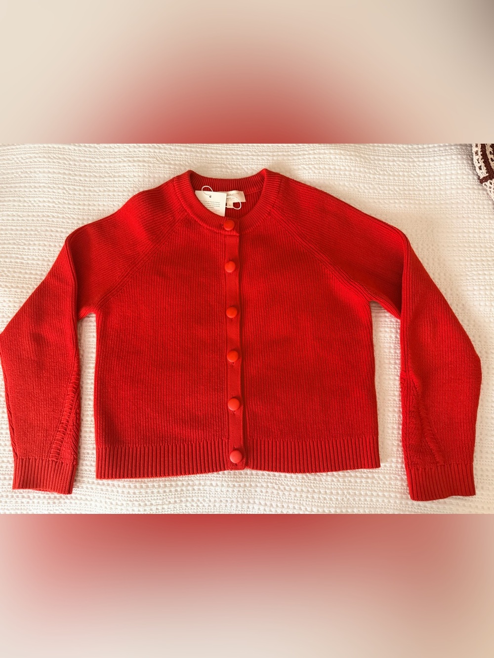 Sezane Isaure Cardigan Red - Solidarity Creation - Size L
